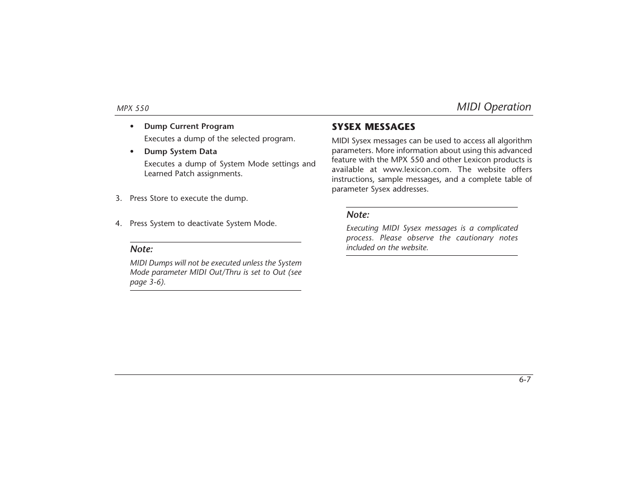 Lexicon MPX 550 User Manual | Page 99 / 111