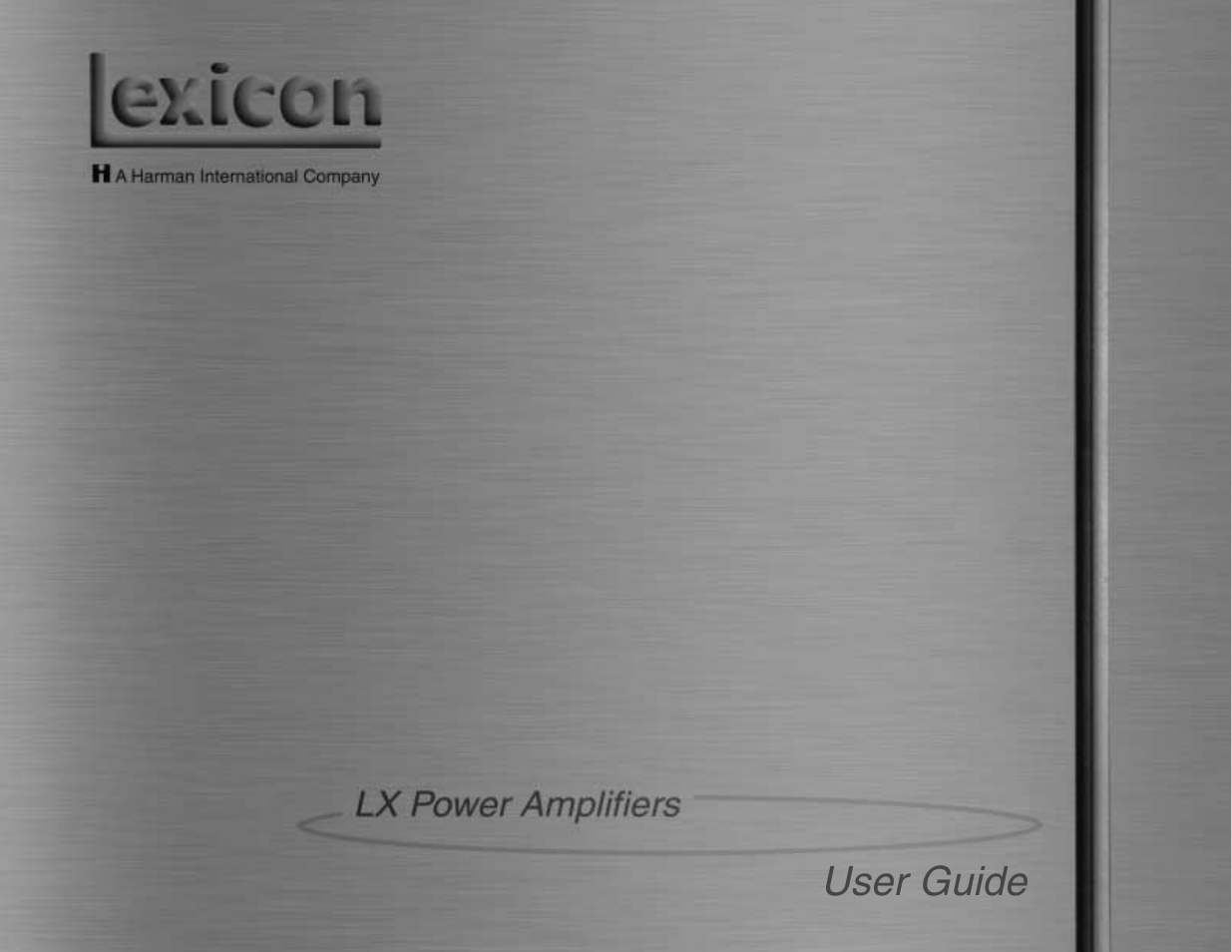 Lexicon LX-7 User Manual | 27 pages