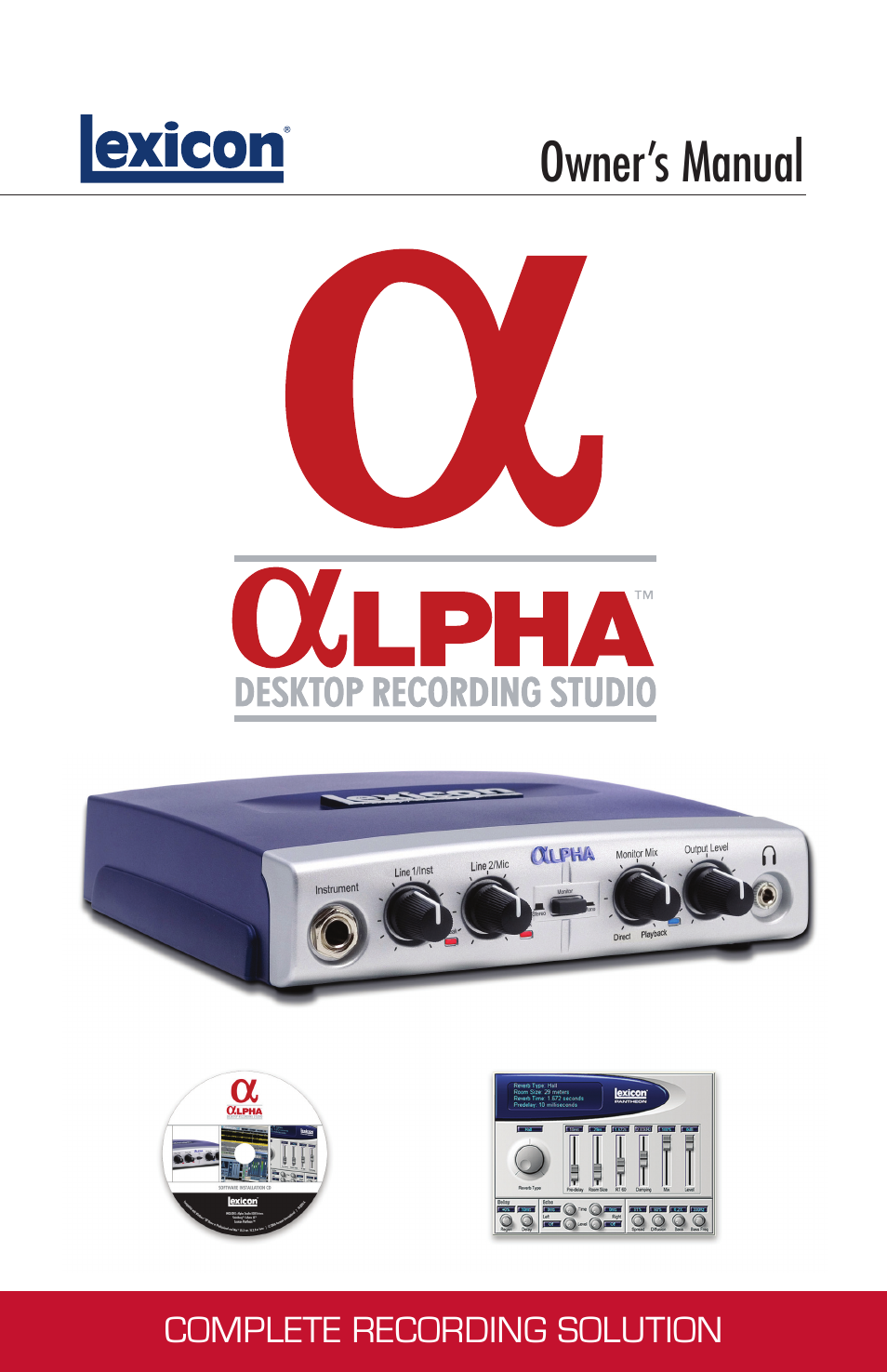 Lexicon Recording Studio User Manual | 36 pages