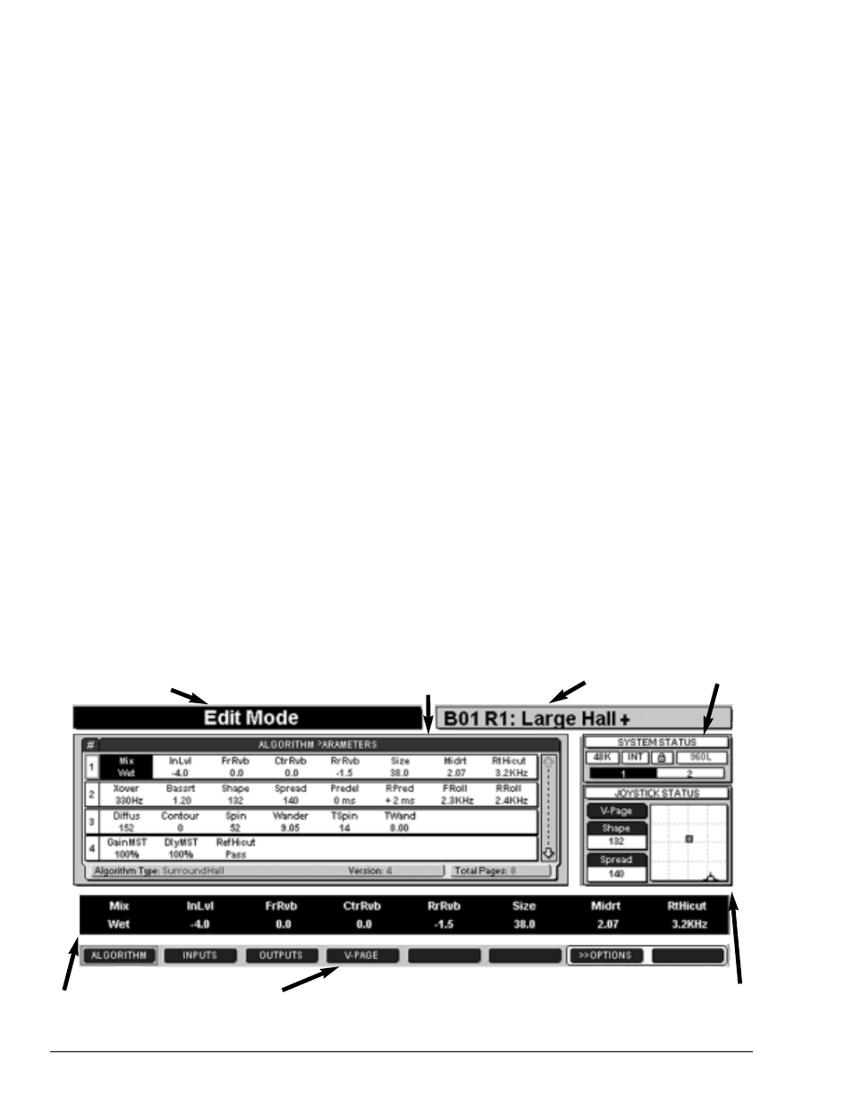Navigating typical display screens | Lexicon 960L User Manual | Page 17 / 91