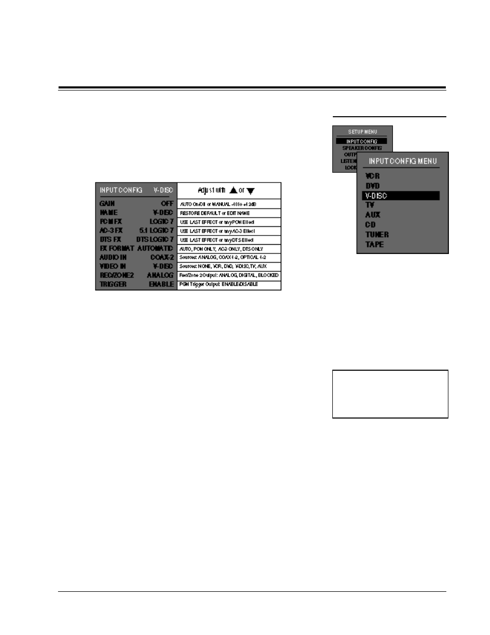 System configuration input configuration | Lexicon DC-1 Digital Controller Lexicon Part #070-13234 User Manual | Page 23 / 66