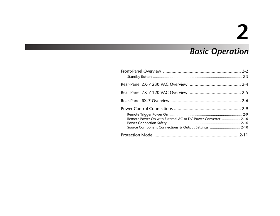 Basic operation | Lexicon Power Amplifier RX-7 User Manual | Page 11 / 32