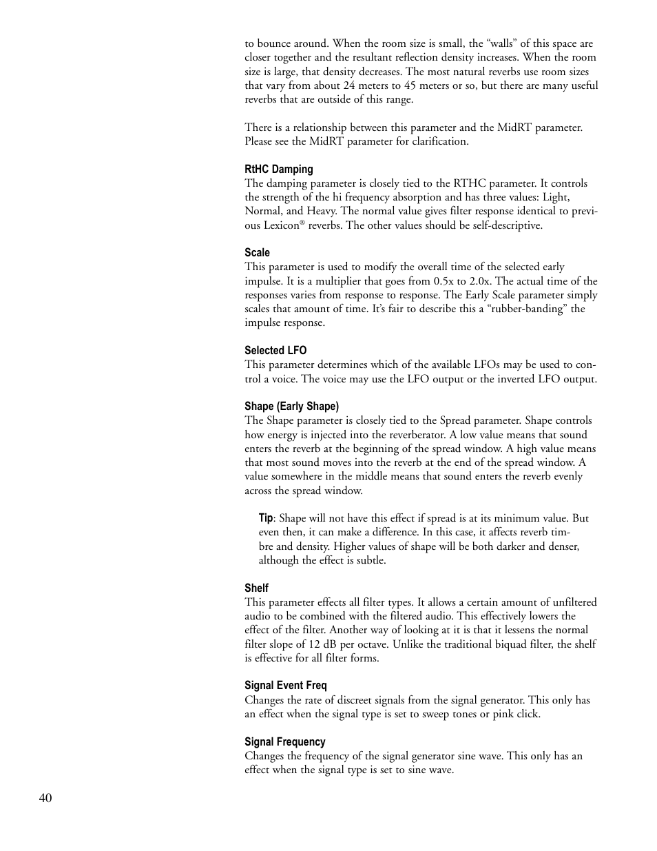 Lexicon PCM92 User Manual | Page 46 / 64