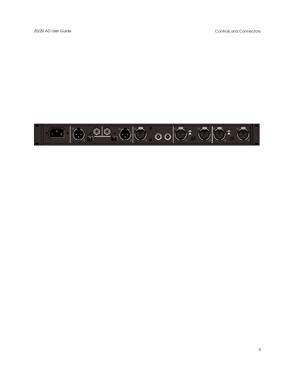20/20 ad rear panel connectors | Lexicon 20/20 AD User Manual | Page 10 / 31