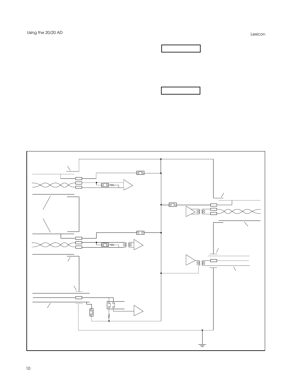 Caution, Warning, Jumper settings (as set at the factory) | Lexicon 20/20 AD User Manual | Page 14 / 31