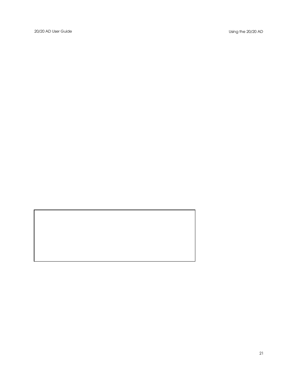 Lexicon 20/20 AD User Manual | Page 25 / 31