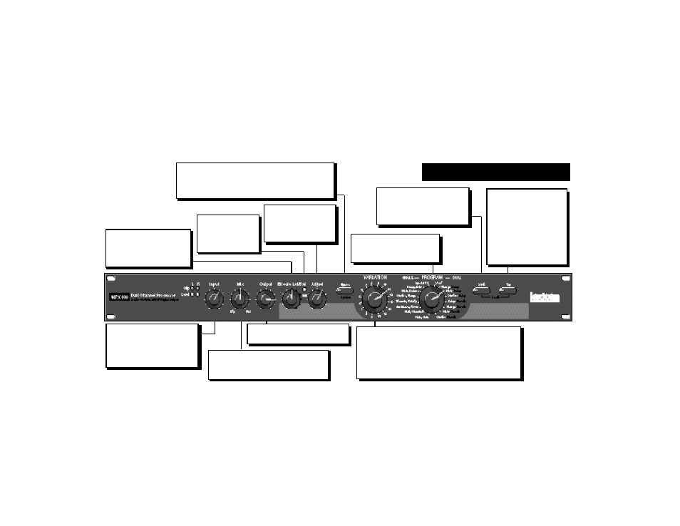 Front panel overview | Lexicon MPX 100 User Manual | Page 5 / 55