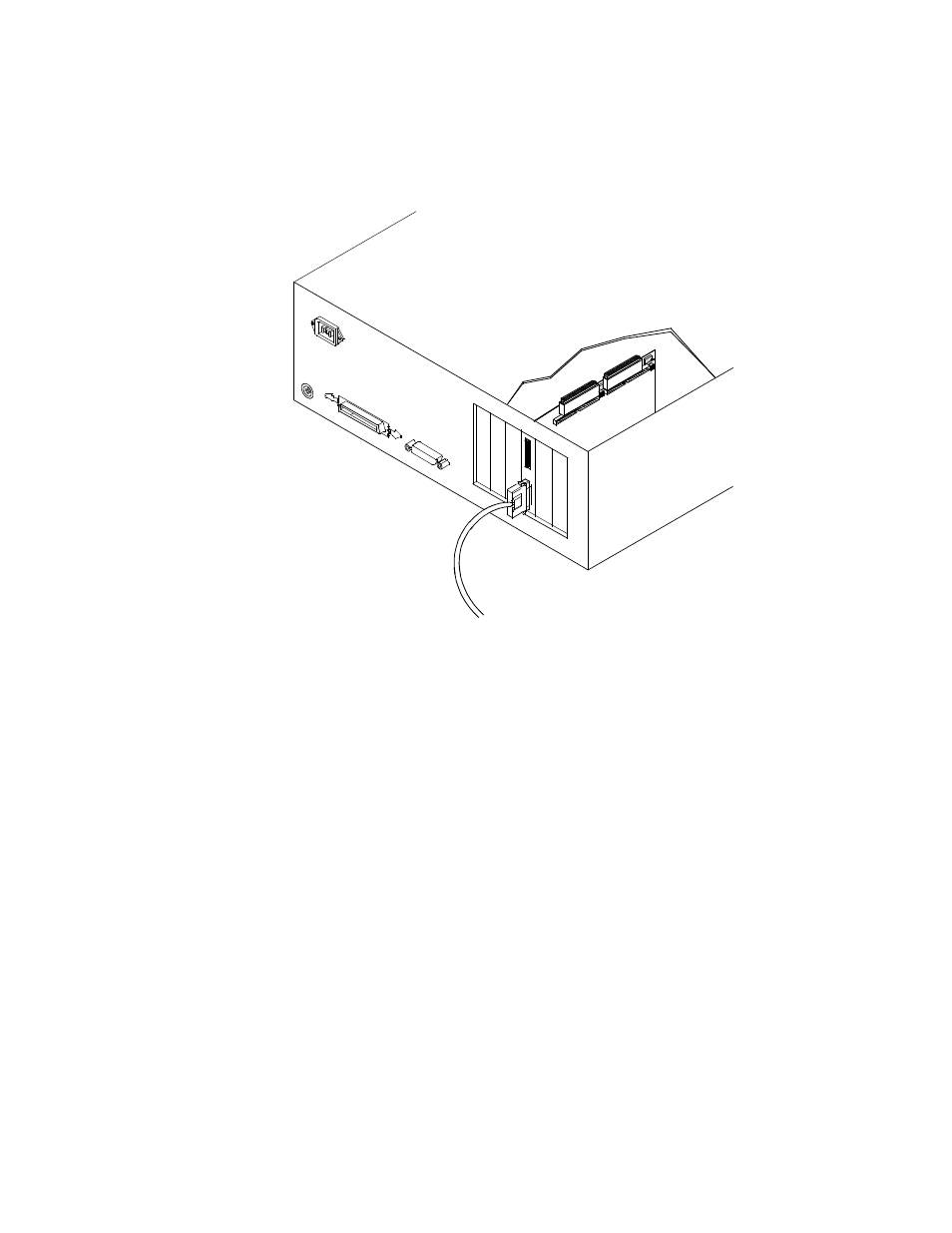 Figure2.11 external cable to host adapter, External cable to host adapter, Figure 2.11 | LSI SYM22801 User Manual | Page 30 / 80