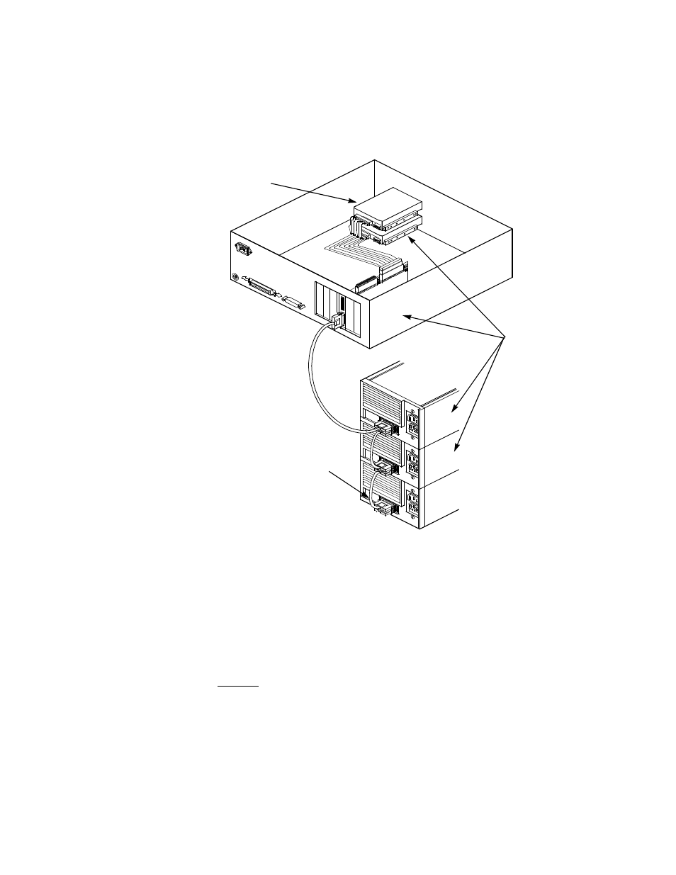 Caution, Internal and external scsi device termination | LSI SYM22801 User Manual | Page 36 / 80