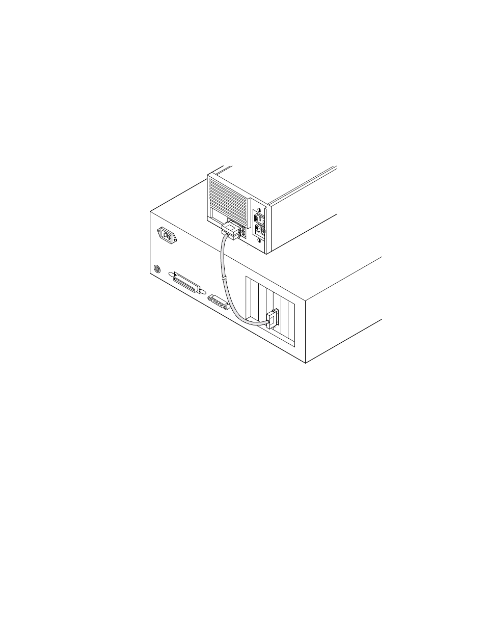 Figure2.10 external cable to external scsi device, External cable to external scsi device | LSI 21003 User Manual | Page 30 / 72