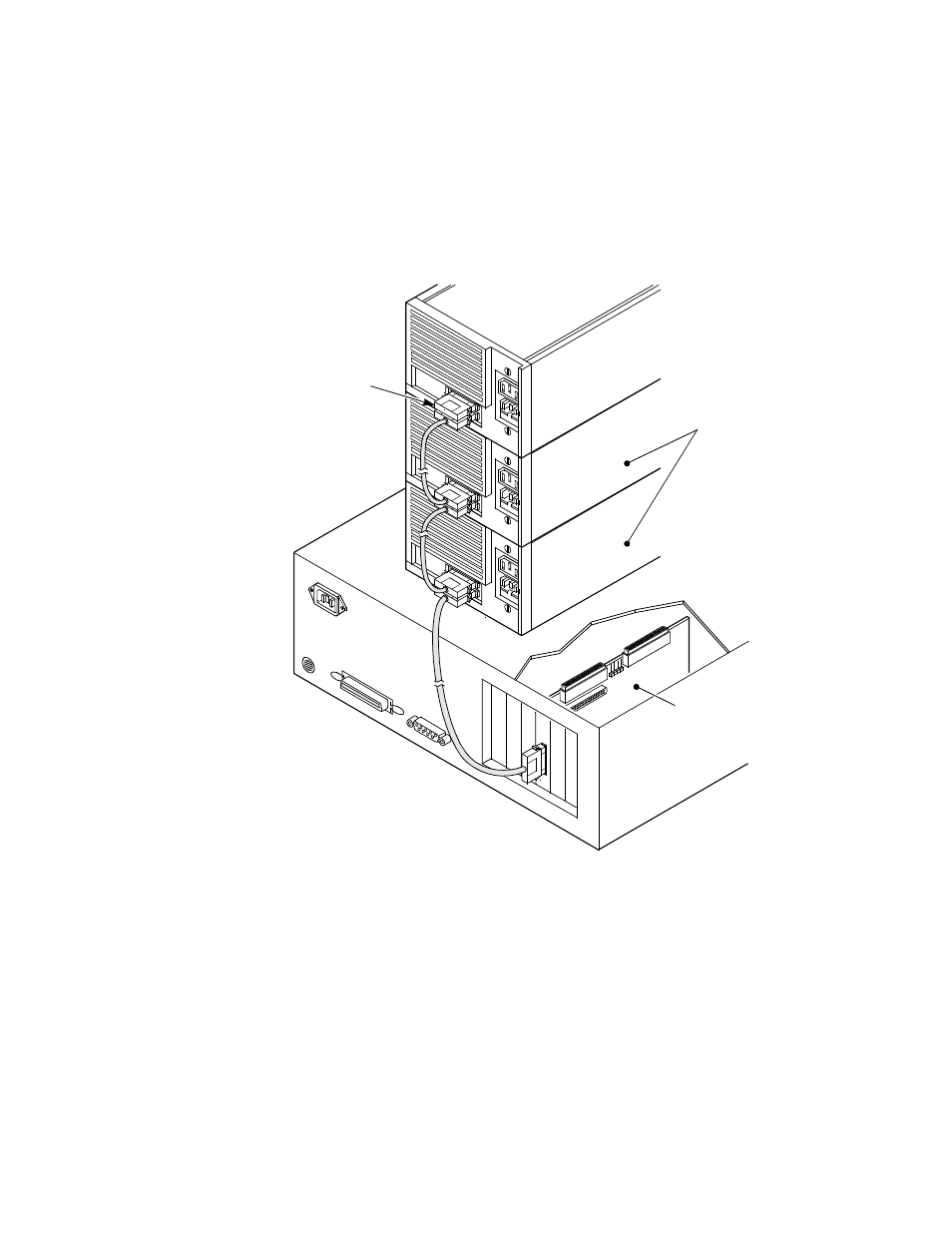 Figure2.14 external scsi device termination, External scsi device termination | LSI 21003 User Manual | Page 35 / 72