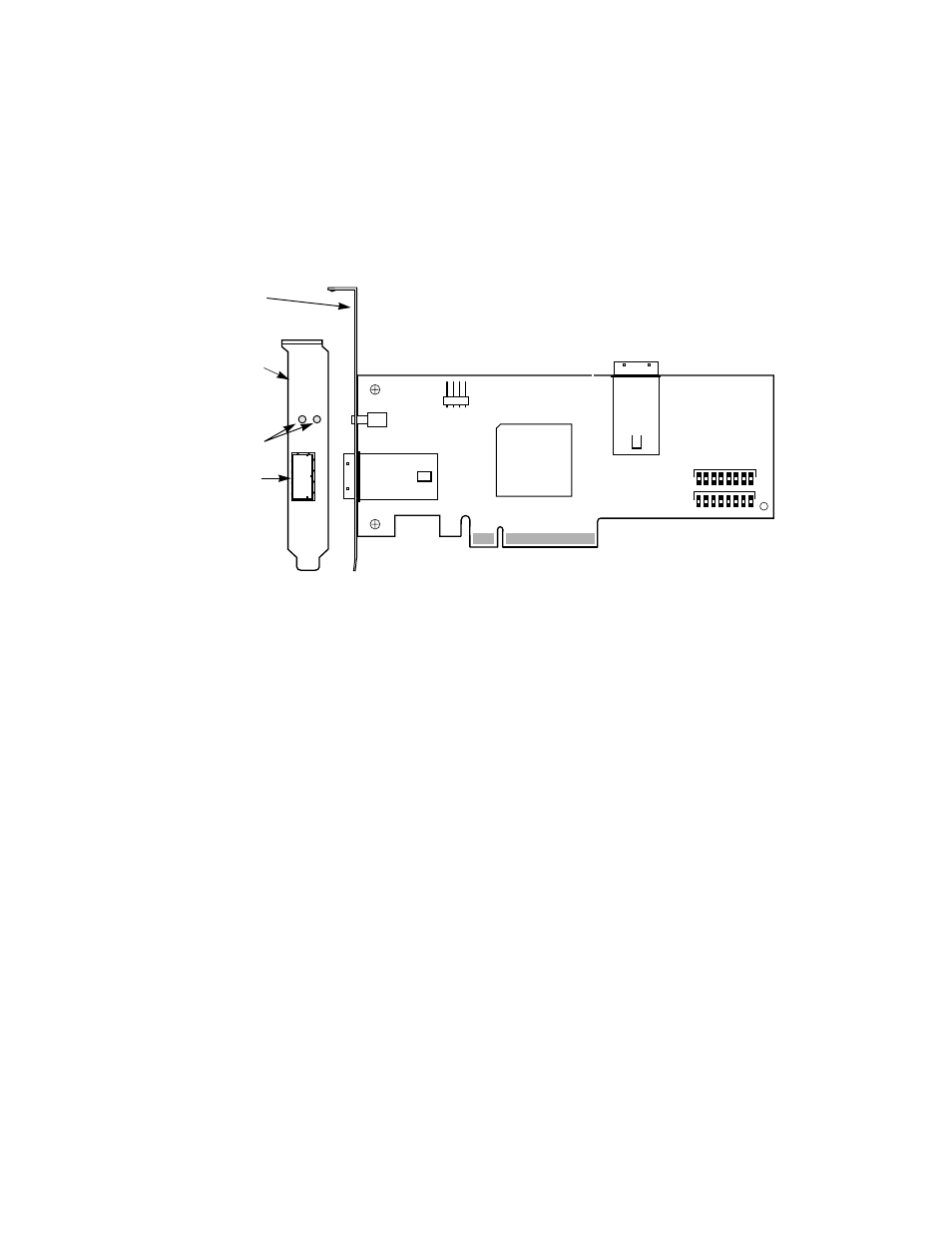 Lsisas3443e and lsisas3443el board layout | LSI SAS3041E User Manual | Page 35 / 46