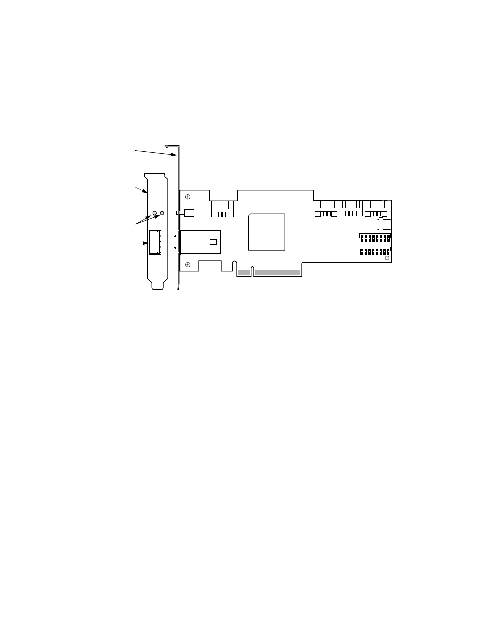 Lsisas3444e and lsisas3444el board layout | LSI SAS3041E User Manual | Page 37 / 46