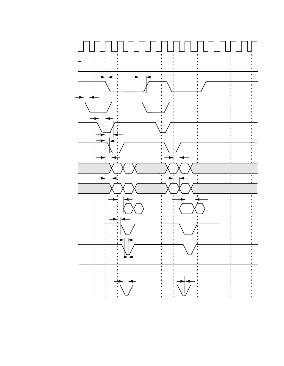 Figure7.16 back-to-back write, Back-to-back write, Figure 7.16 back-to-back write | LSI 53C810A User Manual | Page 202 / 238