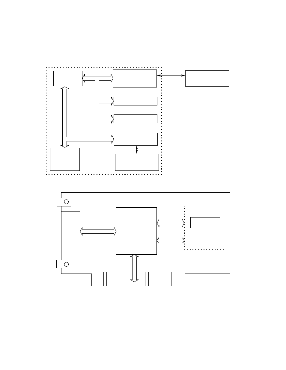 Figure1.1 typical lsi53c875a system application, Figure1.2 typical lsi53c875a board application, Typical lsi53c875a system application | Typical lsi53c875a board application, Figure 1.1, Figure 1.2 | LSI 53C875A User Manual | Page 16 / 328