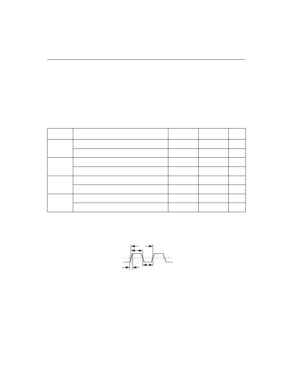 3 ac characteristics, Table 6.12 external clock, Figure6.6 external clock | Ac characteristics, External clock, Section 6.3, “ac characteristics | LSI 53C875A User Manual | Page 247 / 328