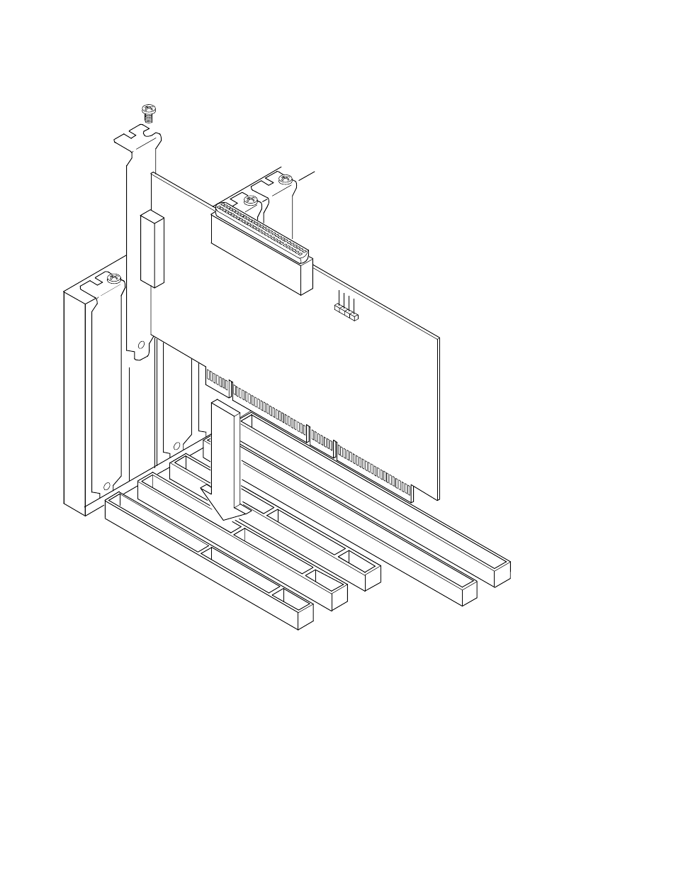 Figure2.2 inserting the host adapter, Inserting the host adapter, Figure 2.2 | LSI U160 User Manual | Page 26 / 90