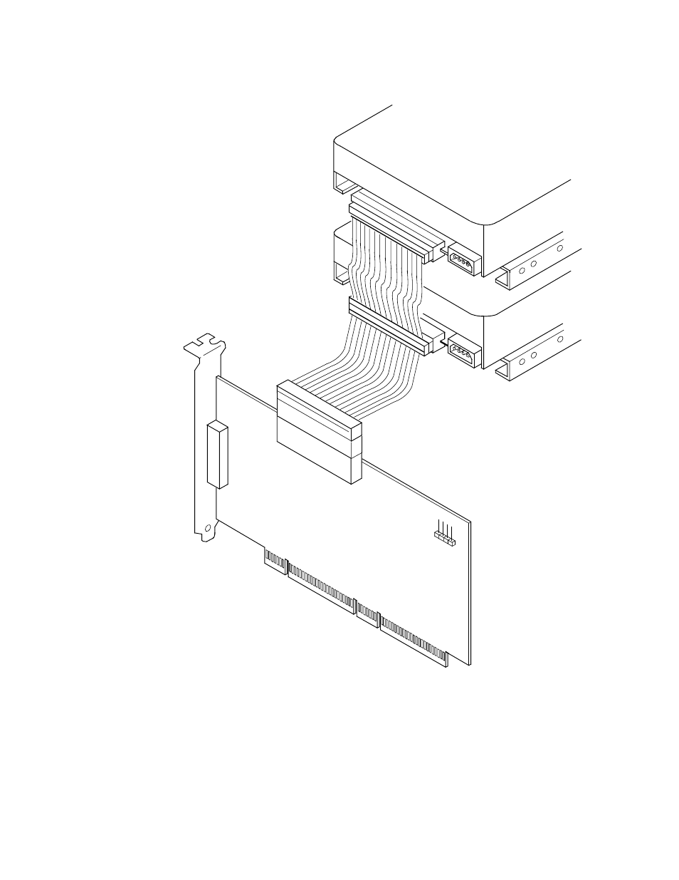 Multiple internal scsi devices chained together, Figure 2.7 | LSI U160 User Manual | Page 33 / 90