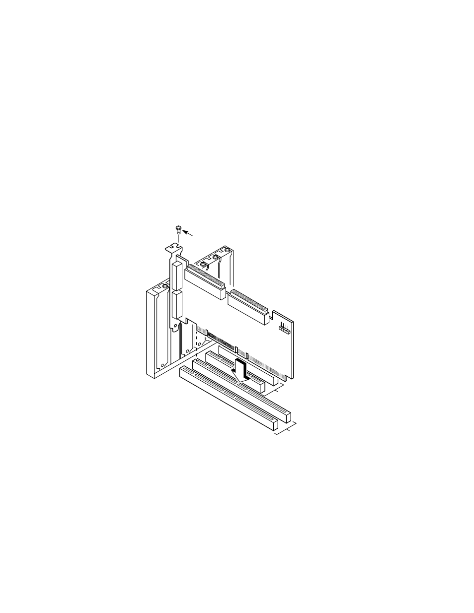 2 inserting the host adapter, Figure2.2 inserting the host adapter, Inserting the host adapter | LSI Ultra320 User Manual | Page 19 / 46