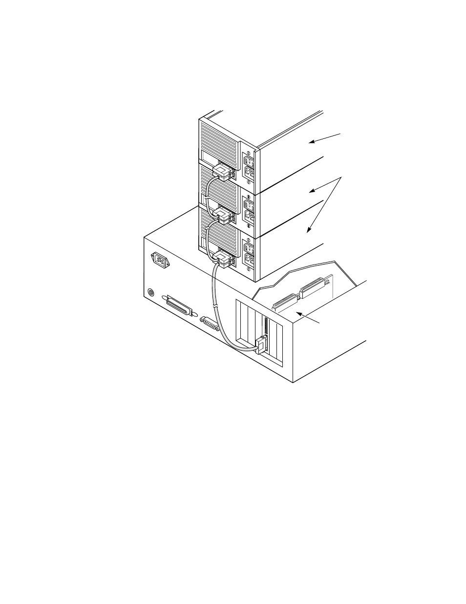 Figure2.13 external scsi device termination, 3 internal and external scsi connections, External scsi device termination | LSI U40HVD User Manual | Page 35 / 78