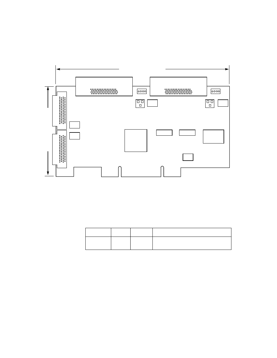 Figurea.1 lsiu40hvd mechanical drawing, A.1.2 electrical characteristics, Tablea.1 maximum power requirements | A.1.2, Electrical characteristics, Lsiu40hvd mechanical drawing, Maximum power requirements, Figure a.1 | LSI U40HVD User Manual | Page 56 / 78