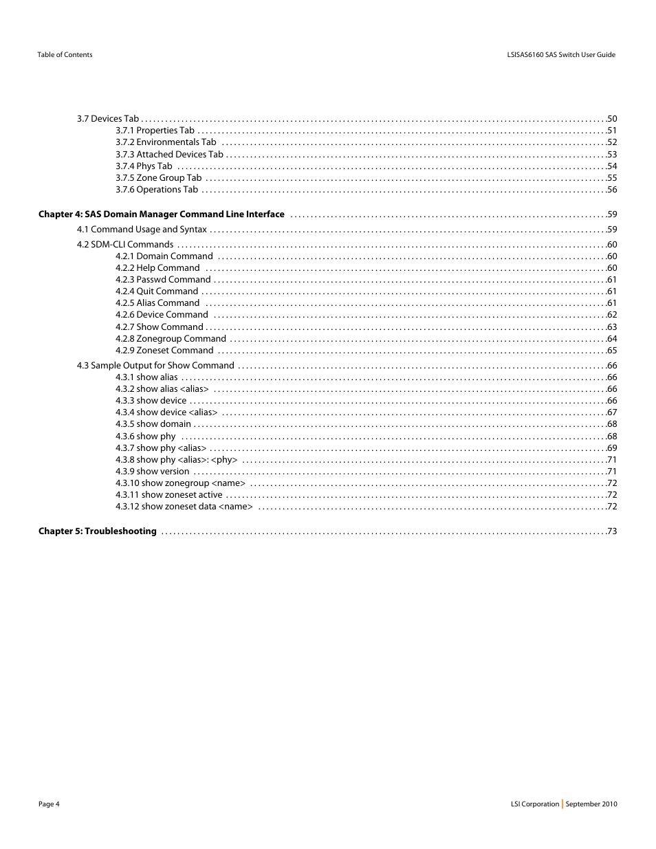 LSI SAS6160 User Manual | Page 4 / 76