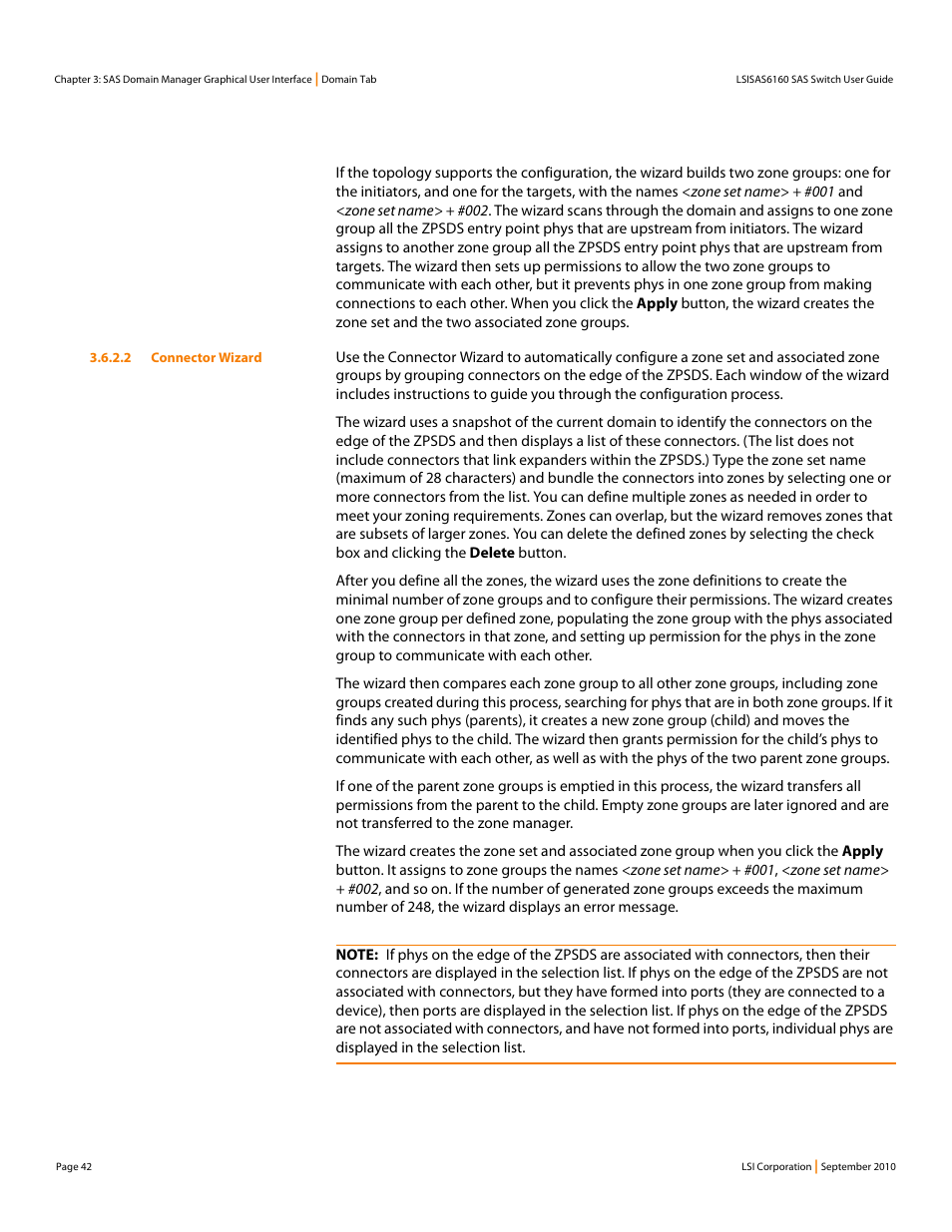 2 connector wizard | LSI SAS6160 User Manual | Page 42 / 76