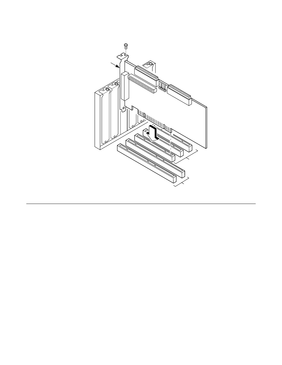 Figure2.2 inserting the host adapter, 2 connecting scsi peripherals, 1 making internal wide scsi bus connections | Connecting scsi peripherals, Making internal wide scsi bus connections, Inserting the host adapter | LSI Ultra160 User Manual | Page 20 / 54