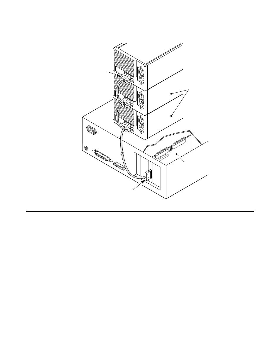 3 terminating the scsi bus, Terminating the scsi bus, Multiple external scsi devices chained together | Section 2.3, “terminating the scsi bus | LSI Ultra160 User Manual | Page 24 / 54