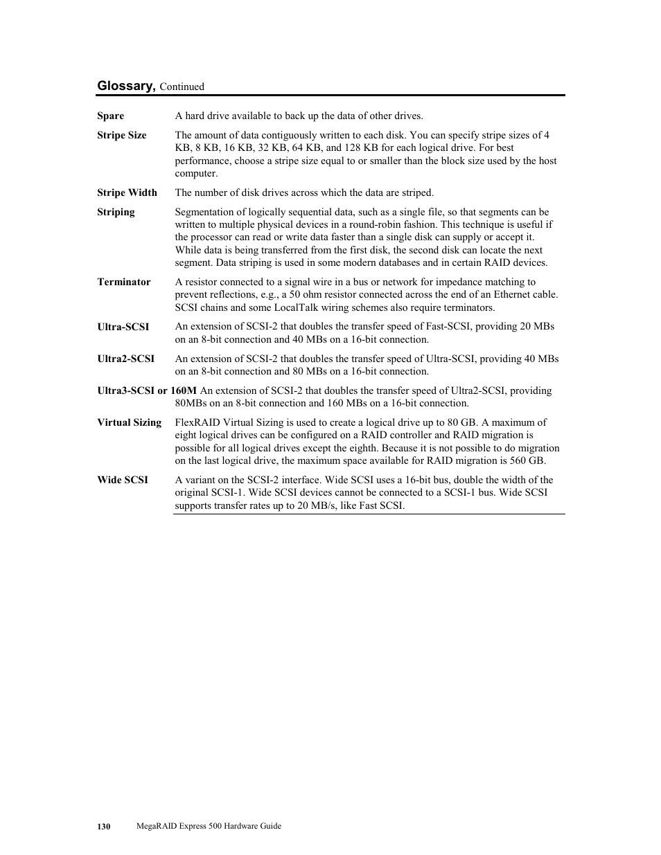 LSI MegaRAID Express 500 User Manual | Page 144 / 148