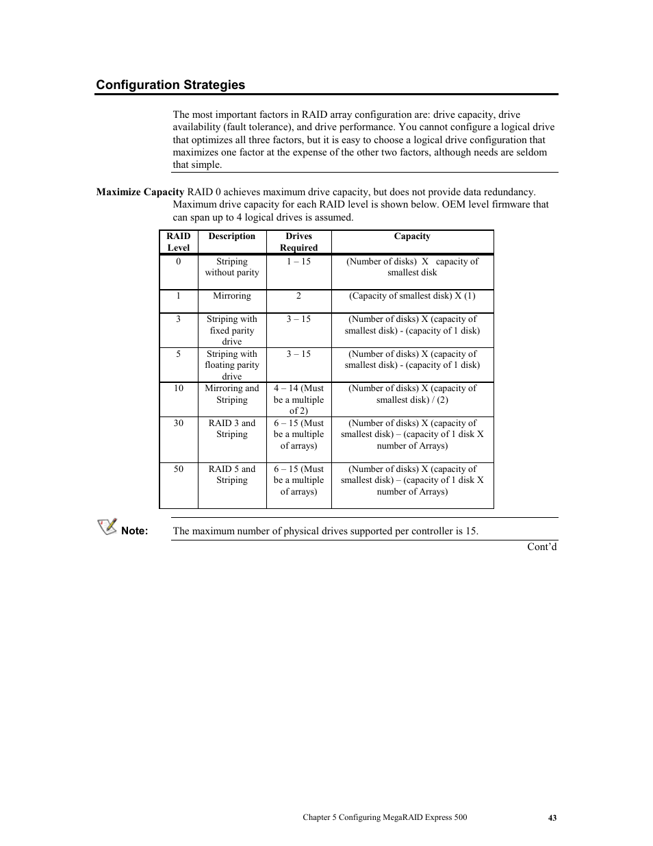 Configuration strategies | LSI MegaRAID Express 500 User Manual | Page 57 / 148