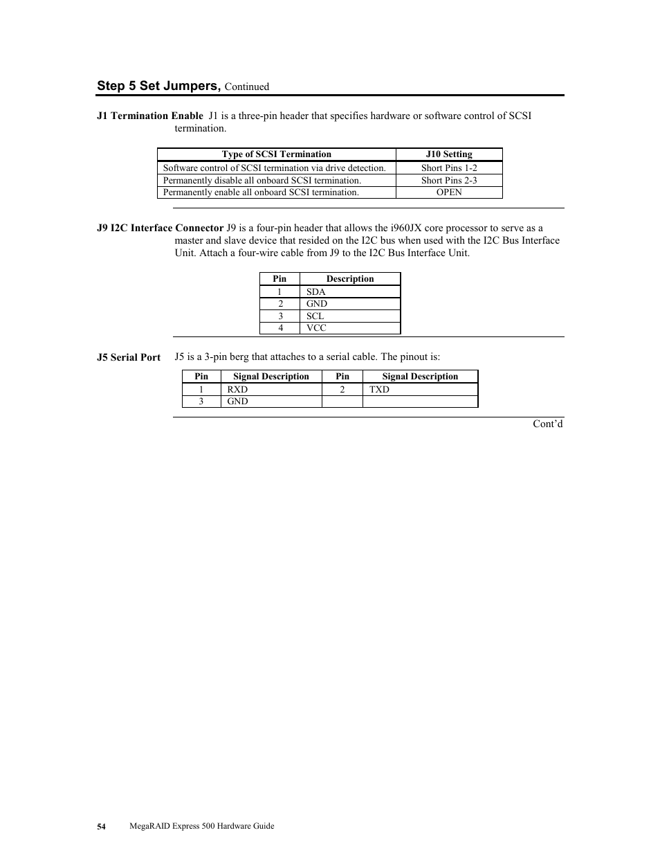 Step 5 set jumpers | LSI MegaRAID Express 500 User Manual | Page 68 / 148