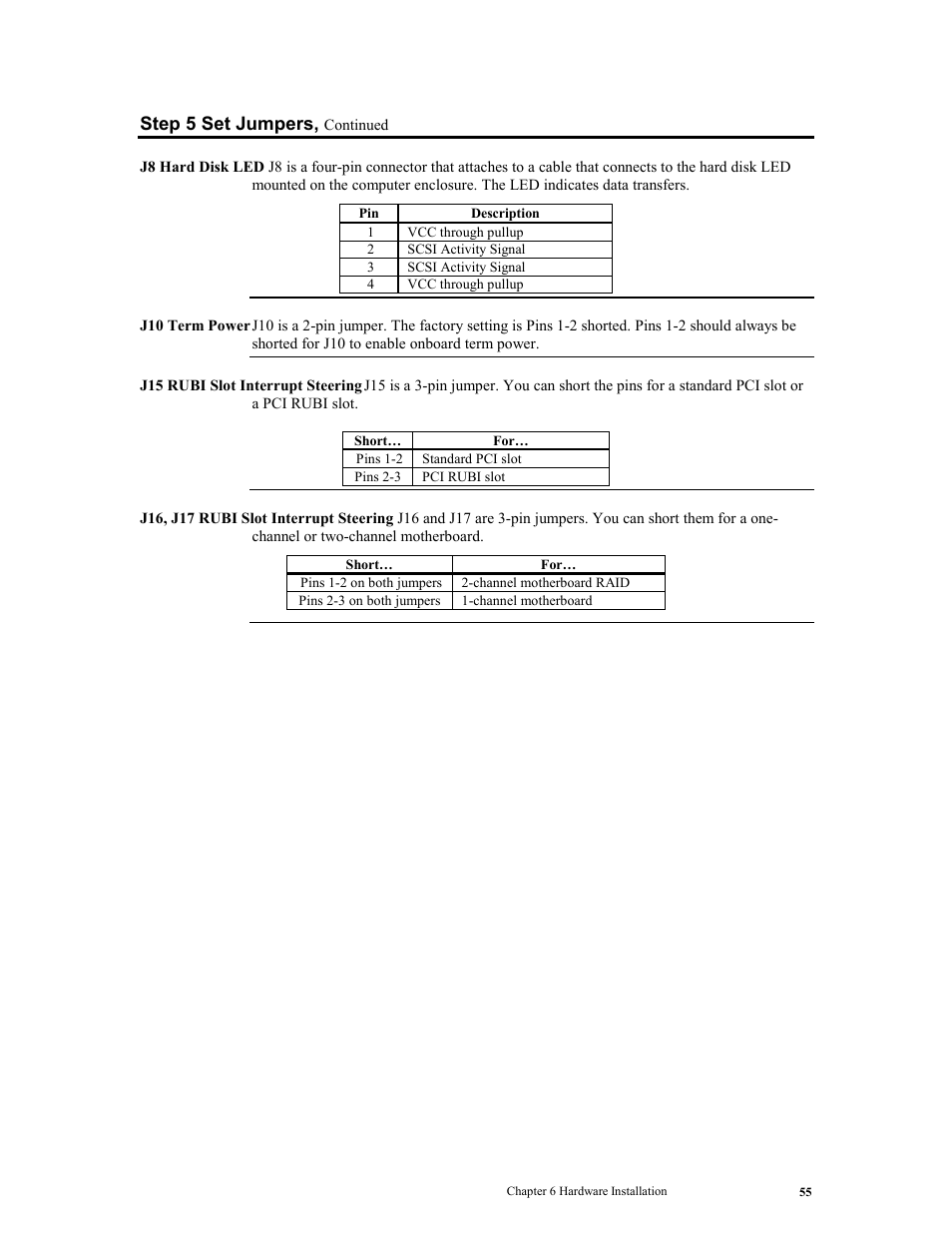 Step 5 set jumpers | LSI MegaRAID Express 500 User Manual | Page 69 / 148