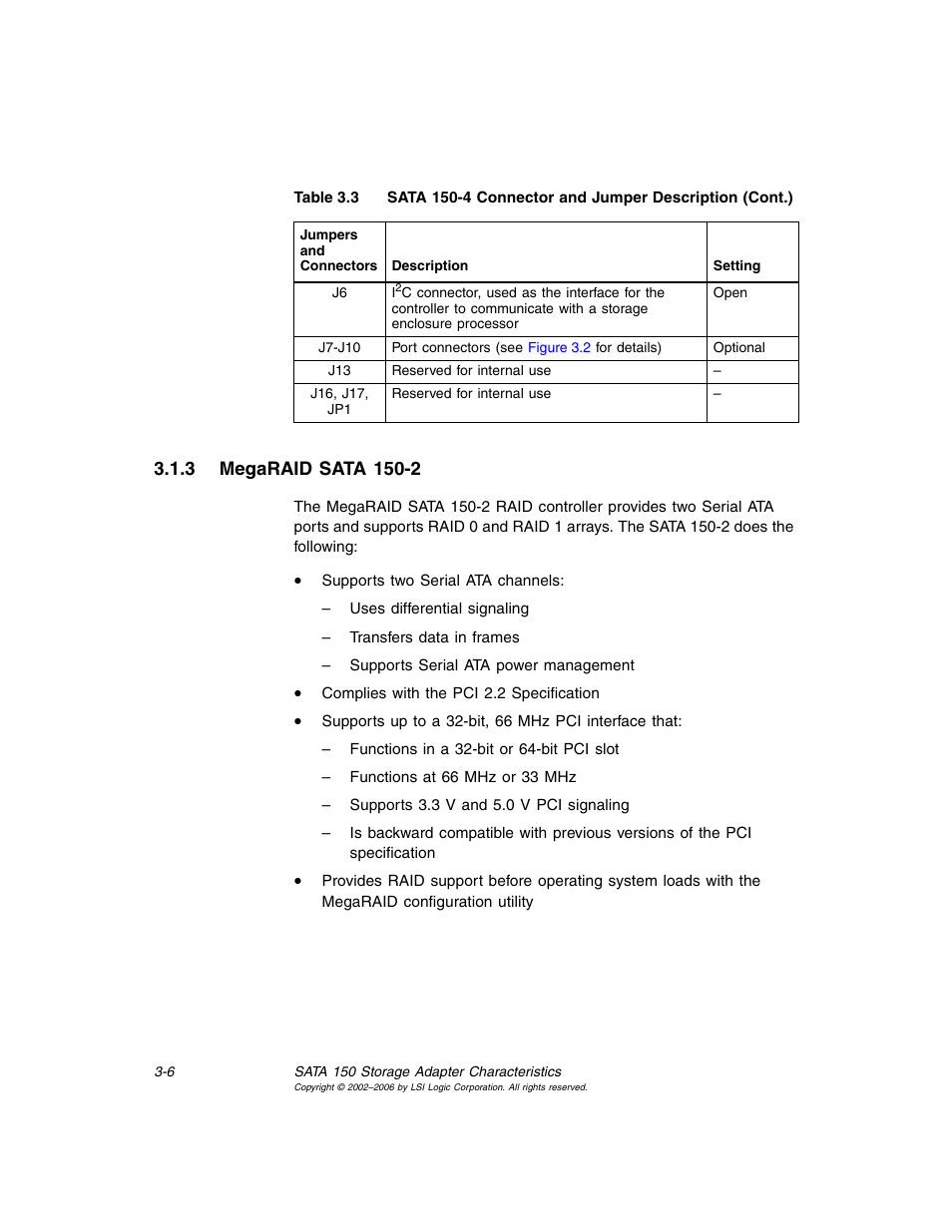 3 megaraid sata 150-2, Megaraid sata 150-2 | LSI SATA 150 User Manual | Page 36 / 48