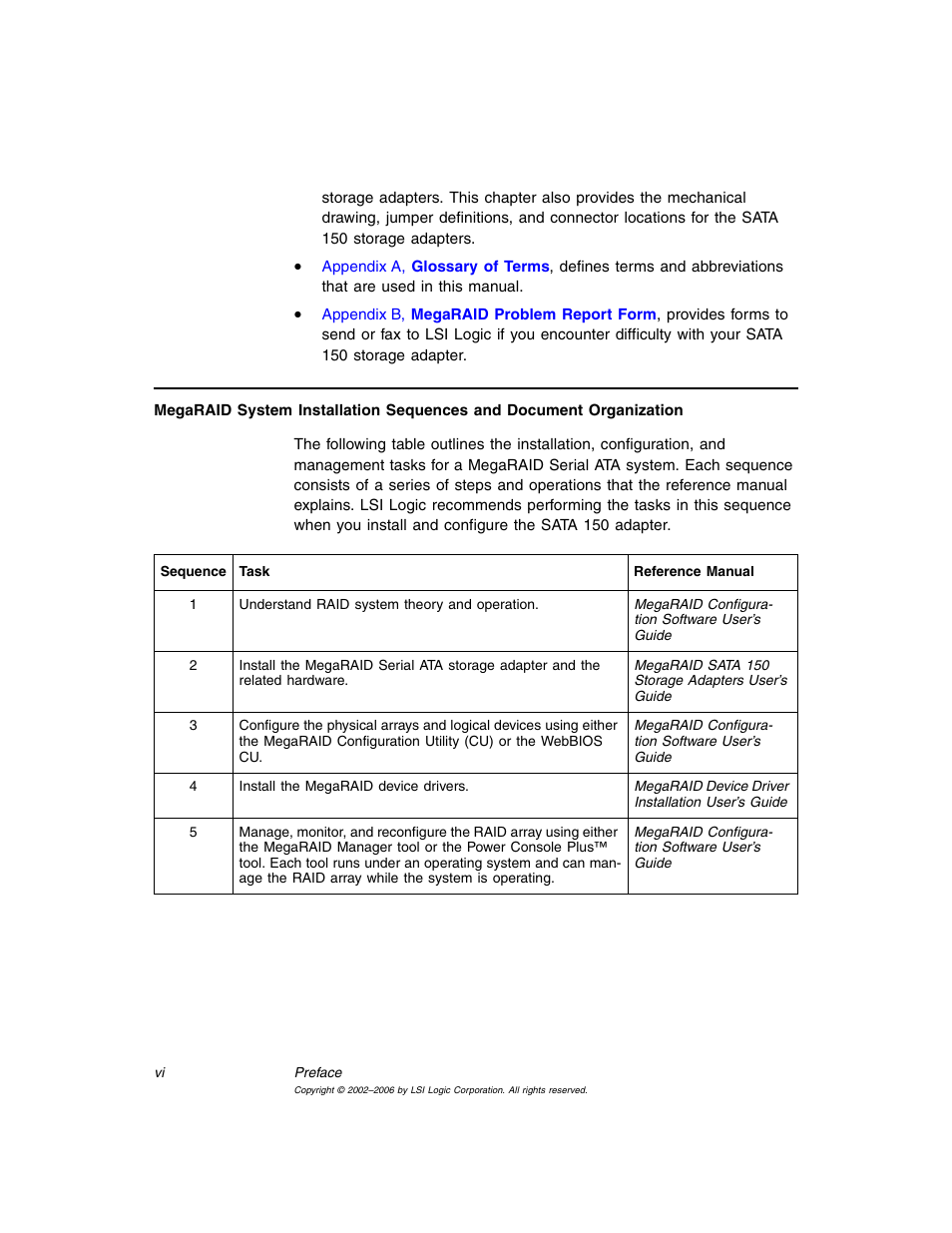 LSI SATA 150 User Manual | Page 6 / 48