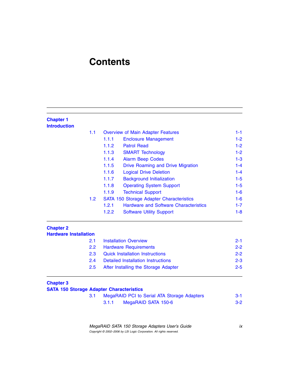 LSI SATA 150 User Manual | Page 9 / 48