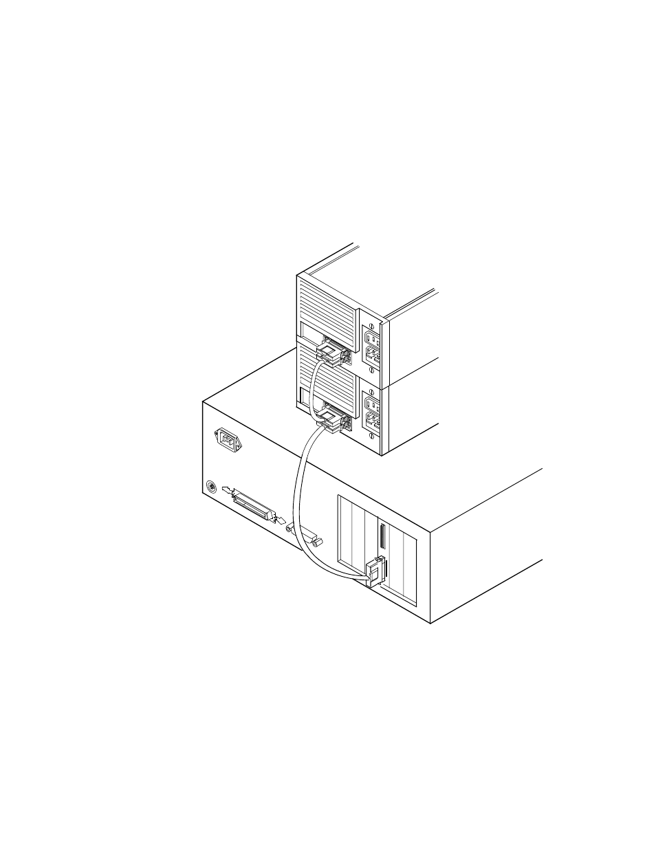 3 scsi bus termination, Scsi bus termination, Multiple external devices chained together | Section 1.3.3 | LSI 20860 User Manual | Page 18 / 34