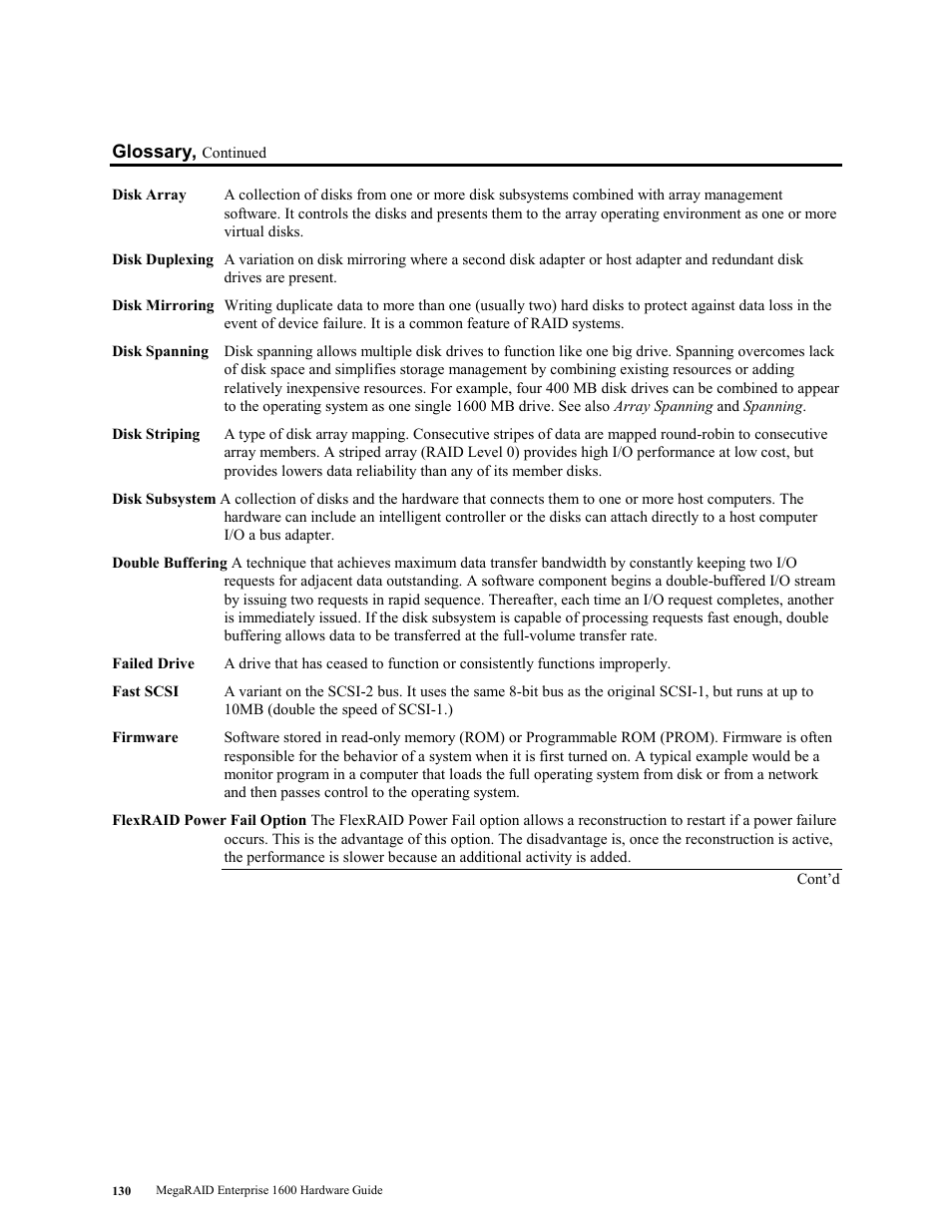 LSI MegaRAID Enterprise 1600 User Manual | Page 144 / 154