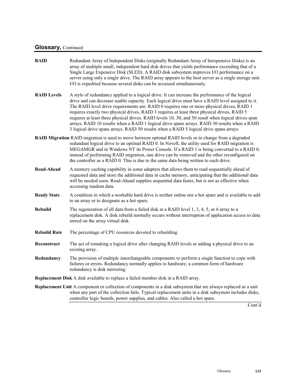 LSI MegaRAID Enterprise 1600 User Manual | Page 147 / 154