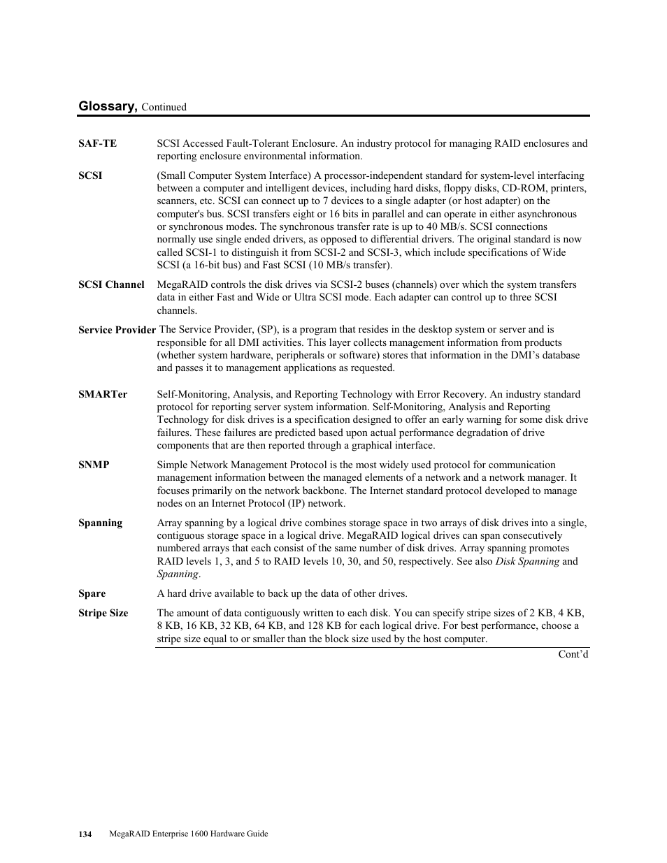 LSI MegaRAID Enterprise 1600 User Manual | Page 148 / 154