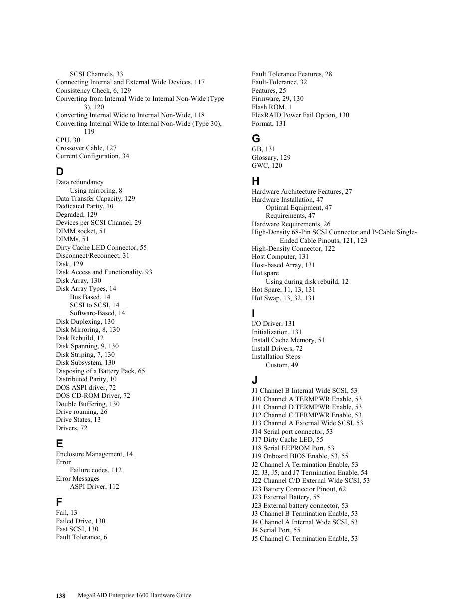 LSI MegaRAID Enterprise 1600 User Manual | Page 152 / 154