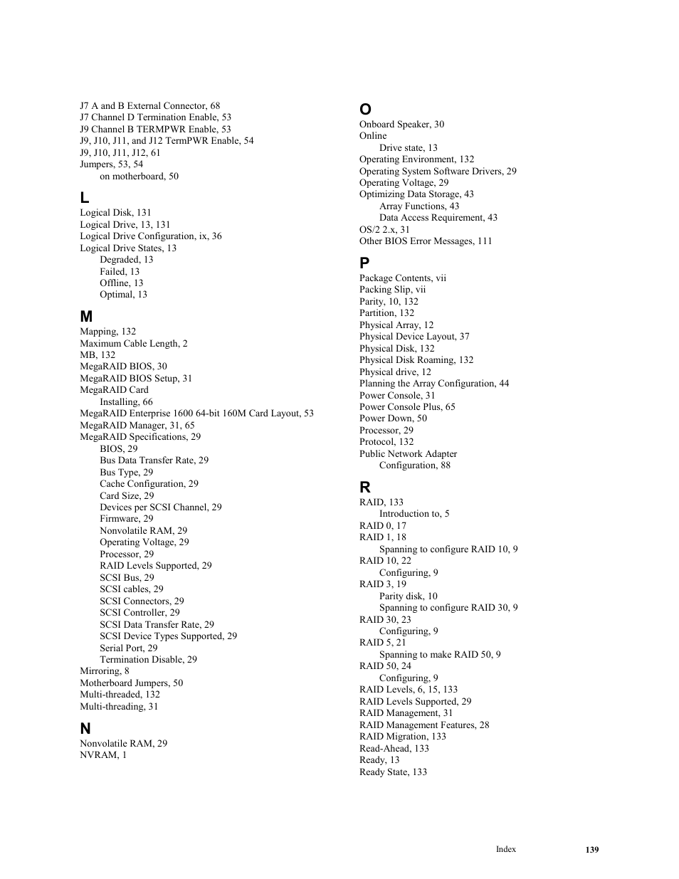 LSI MegaRAID Enterprise 1600 User Manual | Page 153 / 154