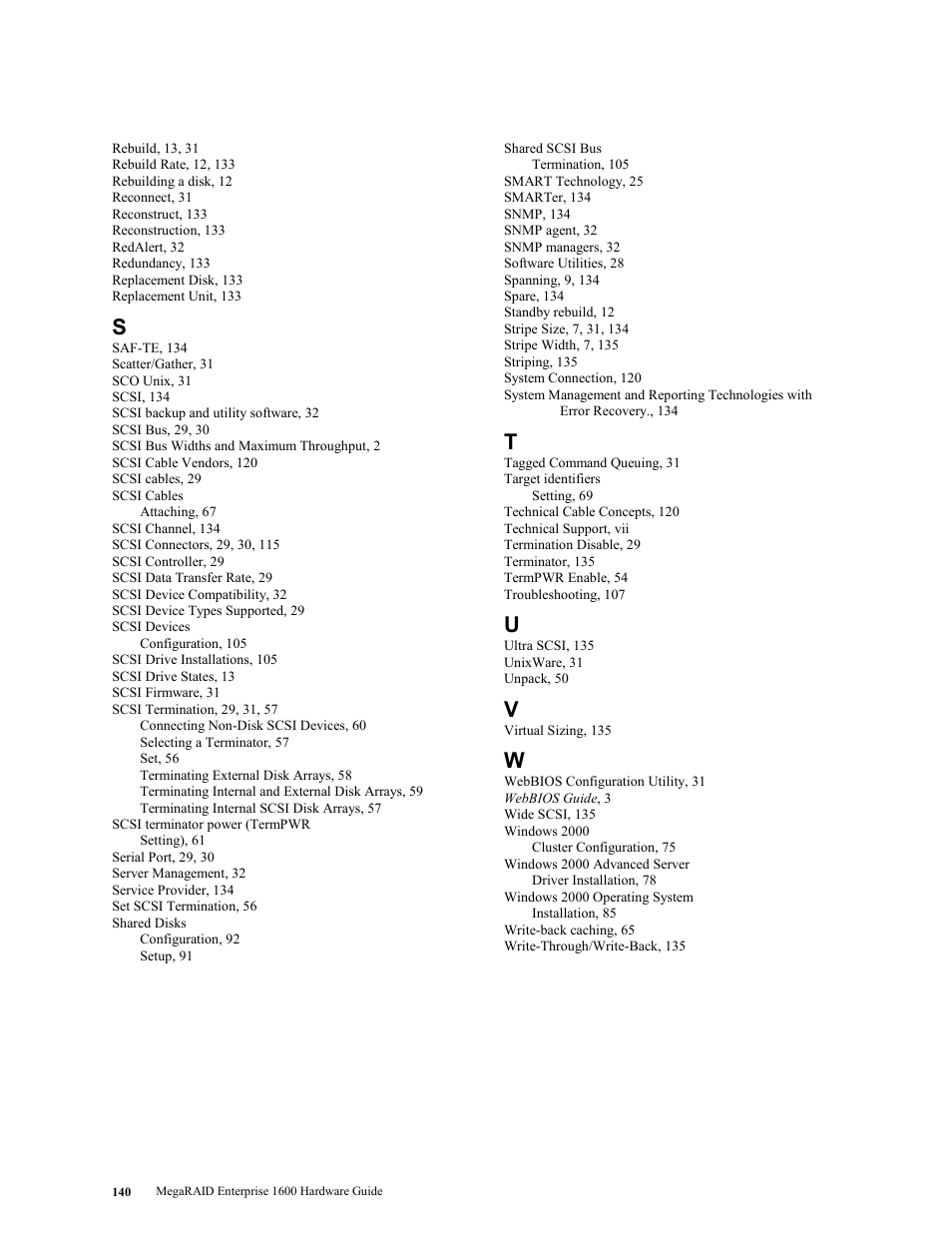 LSI MegaRAID Enterprise 1600 User Manual | Page 154 / 154