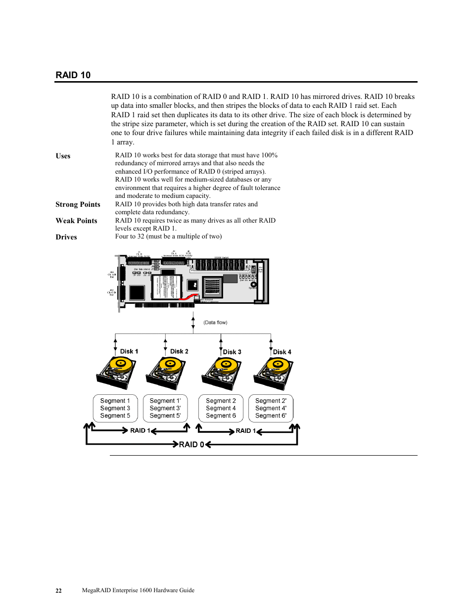 Raid 10 | LSI MegaRAID Enterprise 1600 User Manual | Page 36 / 154