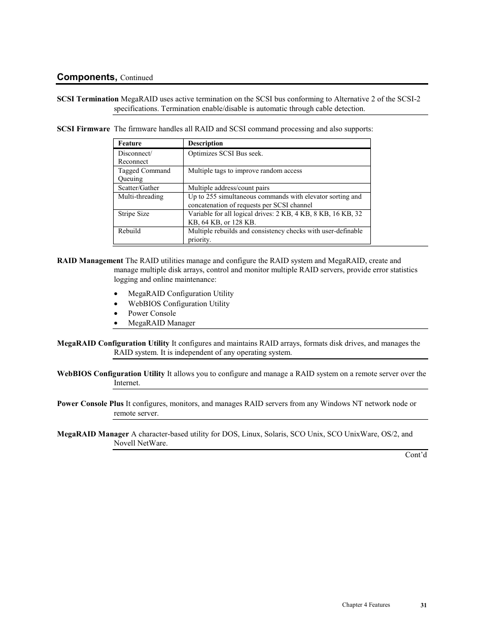 Components | LSI MegaRAID Enterprise 1600 User Manual | Page 45 / 154