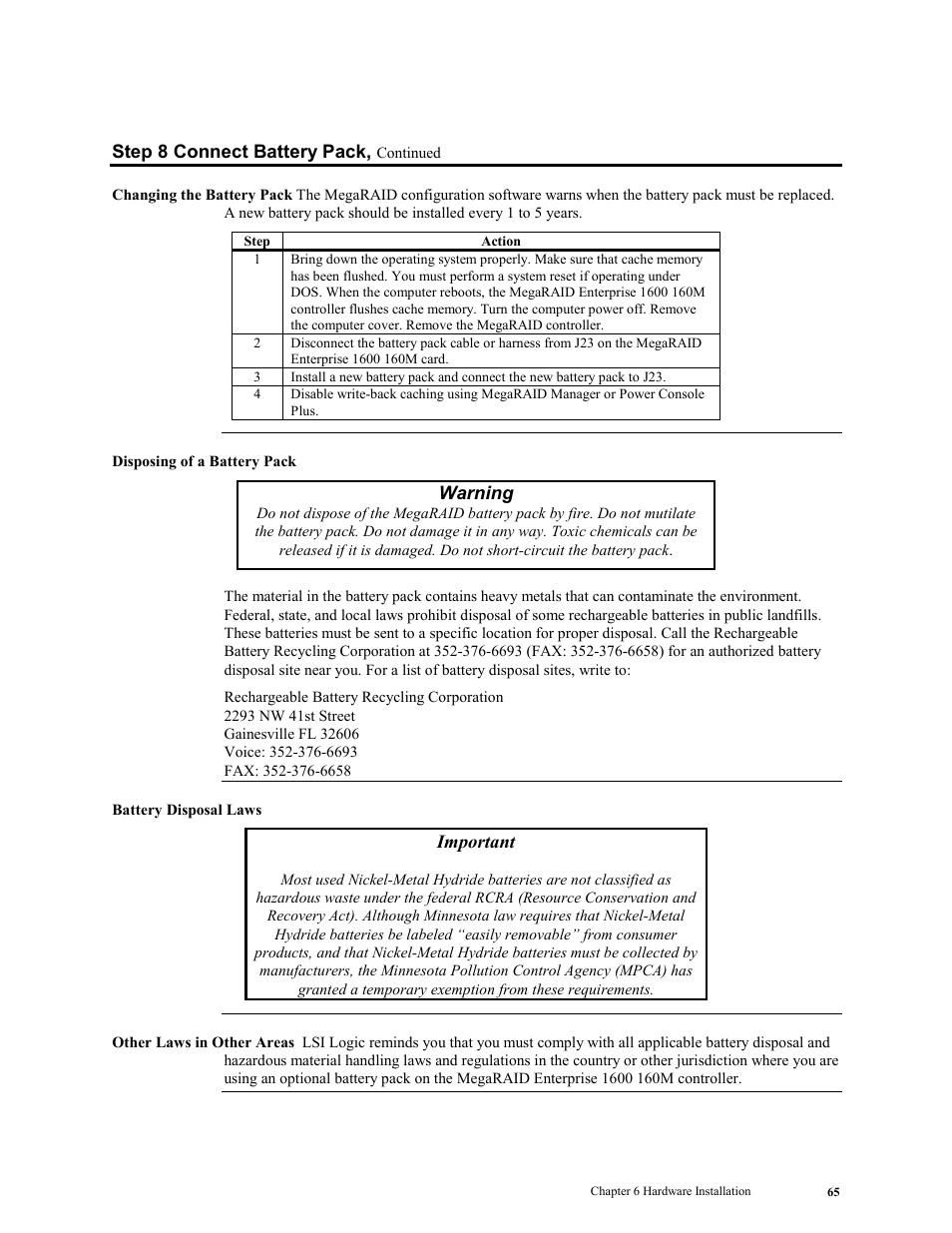 LSI MegaRAID Enterprise 1600 User Manual | Page 79 / 154