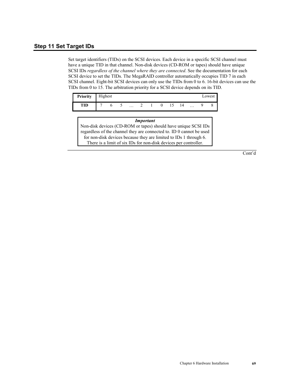 Step 11 set target ids | LSI MegaRAID Enterprise 1600 User Manual | Page 83 / 154