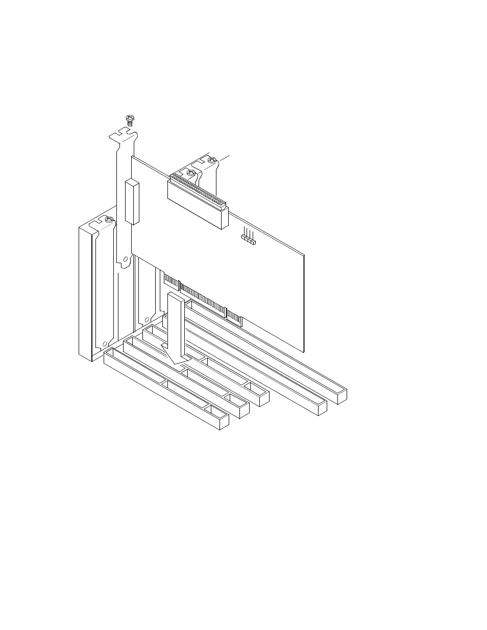 Figure2.2 inserting the host adapter, Inserting the host adapter, Figure 2.2 | LSI SYM8953U User Manual | Page 22 / 90