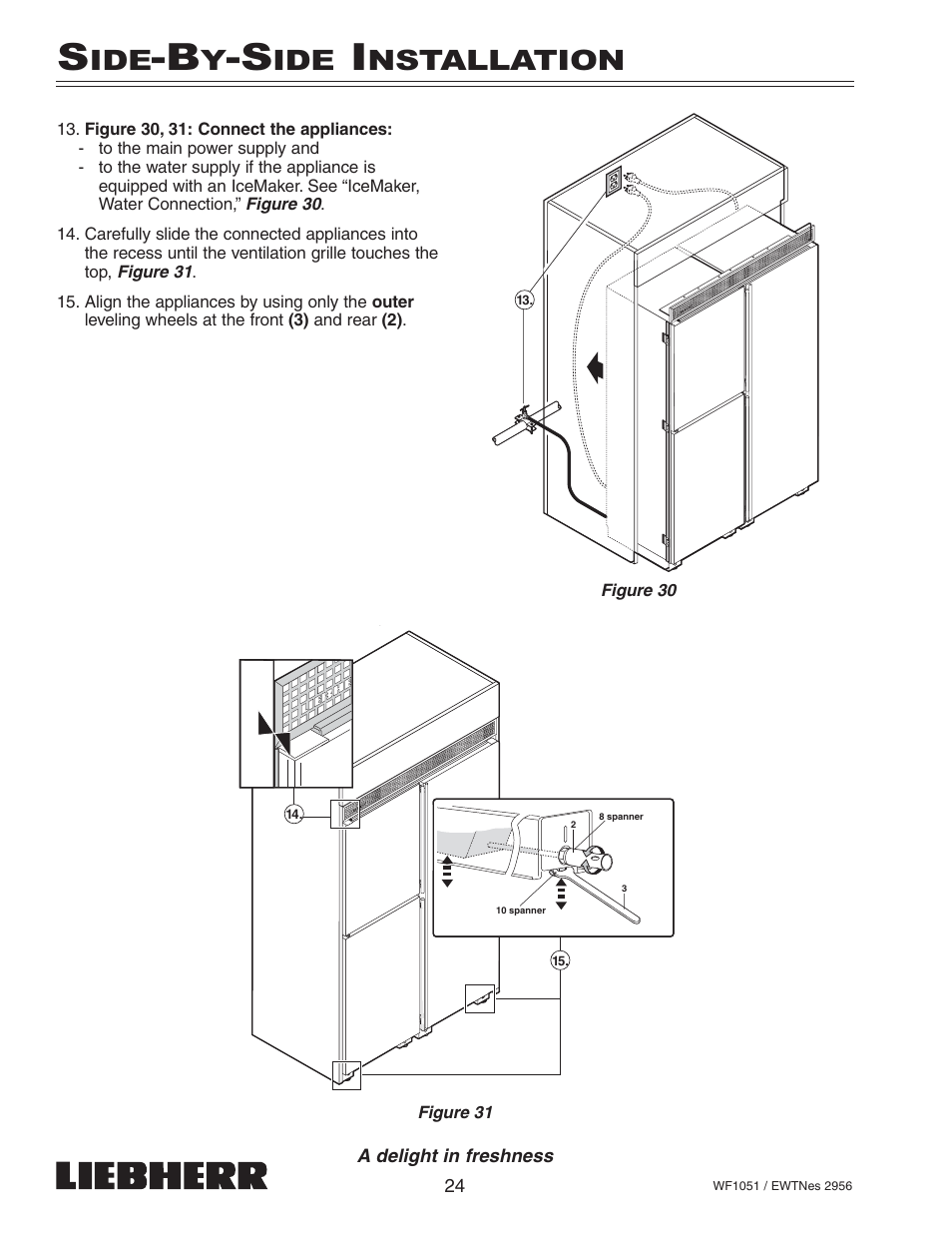 Nstallation | Liebherr WF1051 User Manual | Page 26 / 29