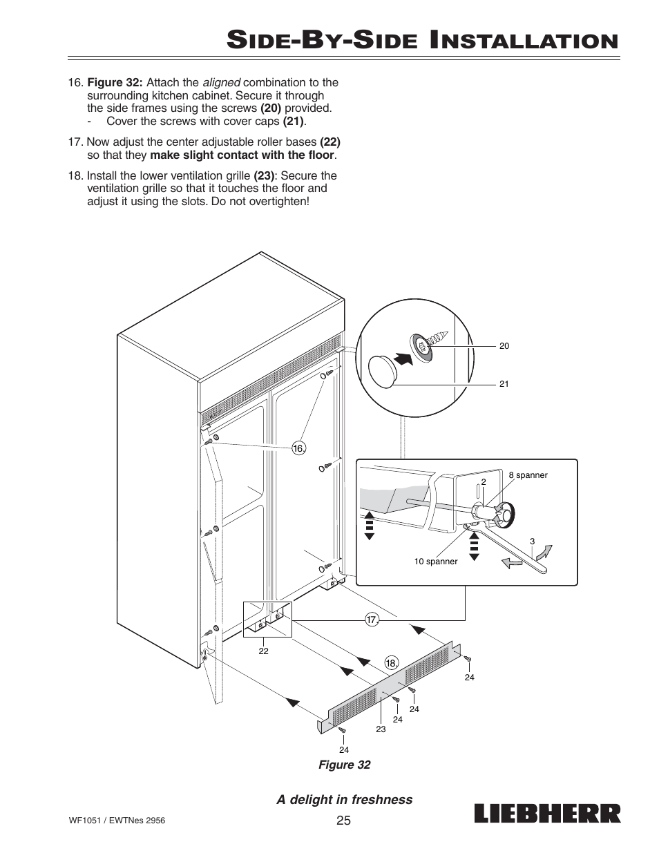 Nstallation | Liebherr WF1051 User Manual | Page 27 / 29